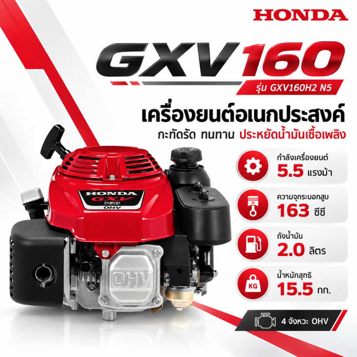 เครื่องเบนซิน HONDA GXV160H2